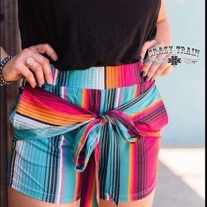 Crazy Train Women's High Waist Serape Shorts